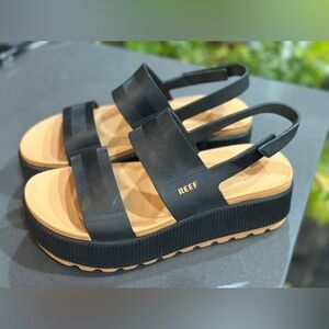 Reef Water Vista Higher Sandals Black/Tan NEW Women's 7